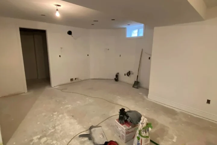 Basement finishing project by Lux Con Construction Inc.
