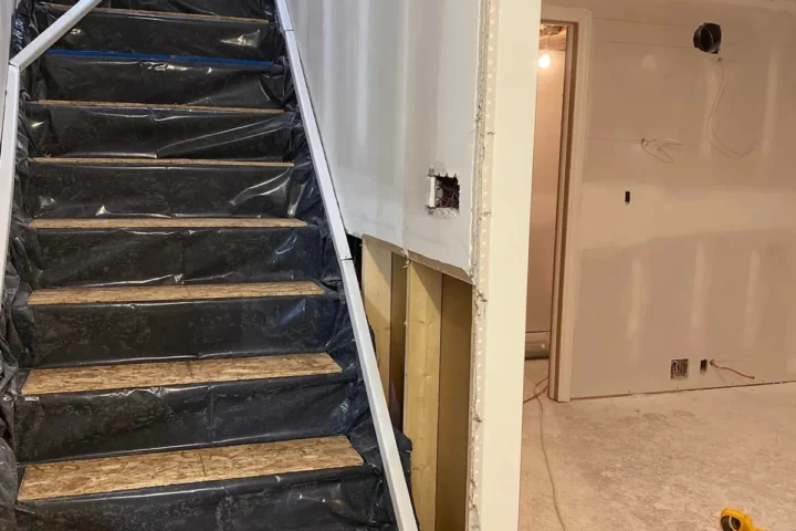 Basement finishing project by Lux Con Construction Inc.