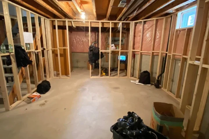 Basement finishing project by Lux Con Construction Inc.