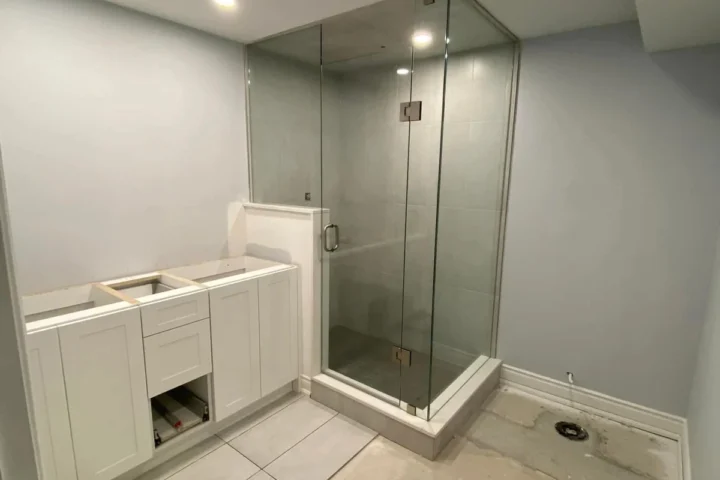 Basement finishing project by Lux Con Construction Inc.