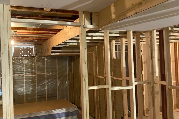 Basement finishing project by Lux Con Construction Inc.