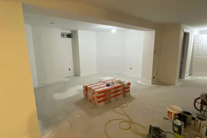 Basement finishing project by Lux Con Construction Inc.