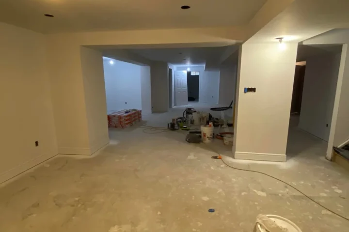 Basement finishing project by Lux Con Construction Inc.