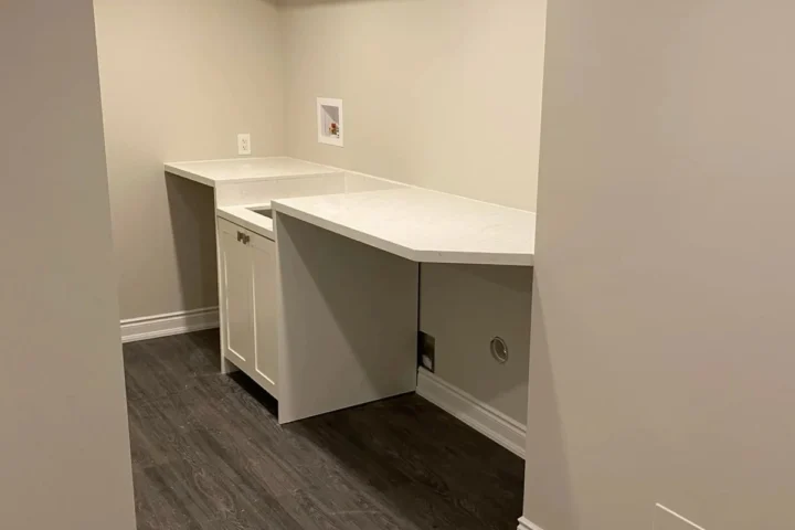 Basement finishing project by Lux Con Construction Inc.