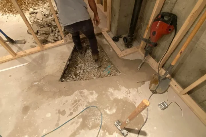 Basement finishing project by Lux Con Construction Inc.