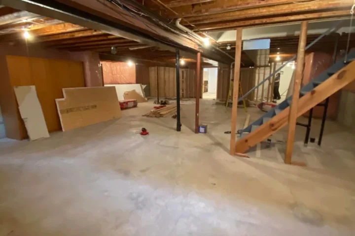 Basement finishing project by Lux Con Construction Inc.