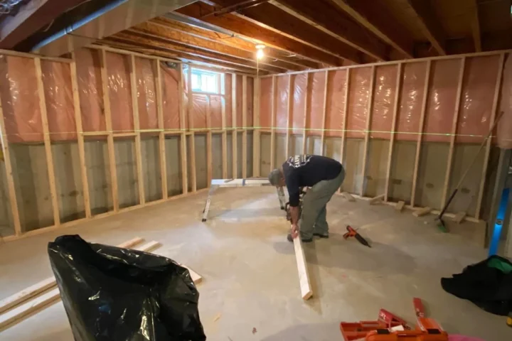 Basement finishing project by Lux Con Construction Inc.
