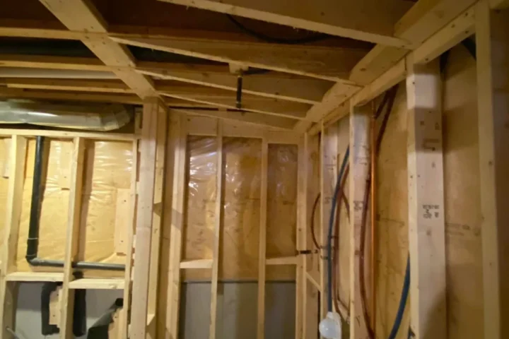 Basement finishing project by Lux Con Construction Inc.