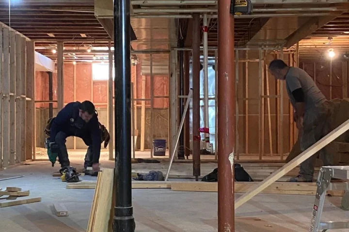 Basement finishing project by Lux Con Construction Inc.