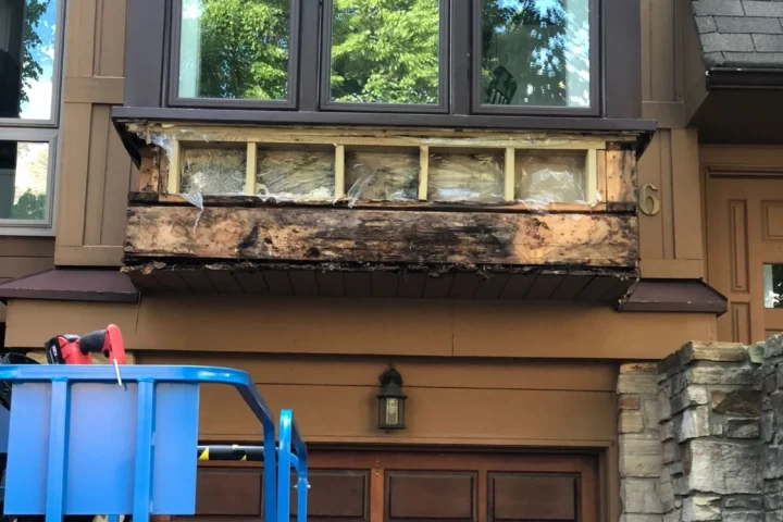 Bay window exterior restoration: before 5 from Lux Con Construction Inc.