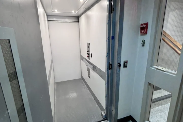 Completed accessibility lift interior