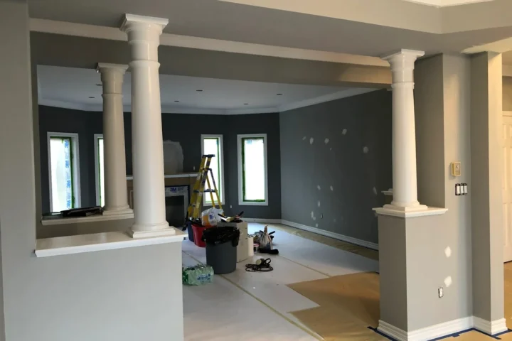 Painting and wallpaper project by Lux Con Construction Inc.
